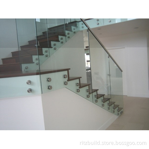 Advertisement Nail Glass Railing Wood Stair Balustrade Ouside Professional Design